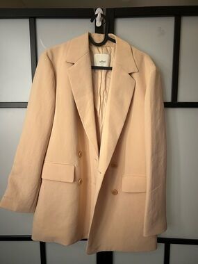 Wilfred Blush Peach Double-Breasted Suit Jacket